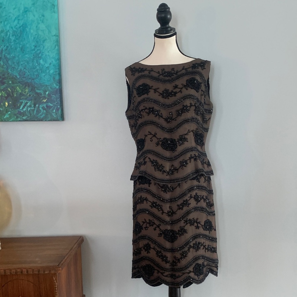 Mon Cheri, Beaded 2-piece Skirt Suit, Sz 12